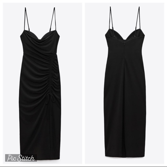 ZARA | Draped Midi Dress - Picture 3 of 3